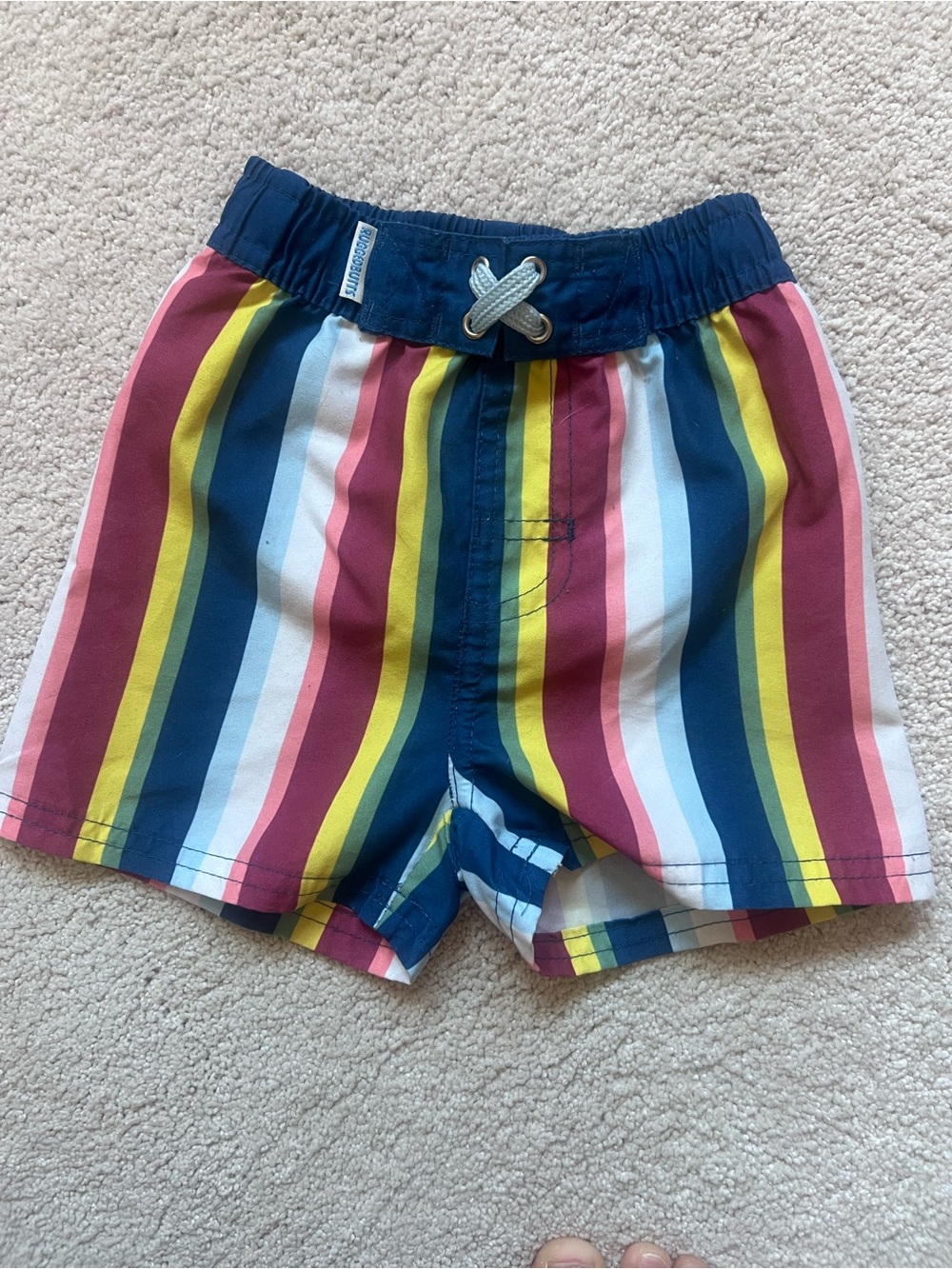 Kids Multi-Stripe Swim Trunks with Elastic Waistband size 12-18 month